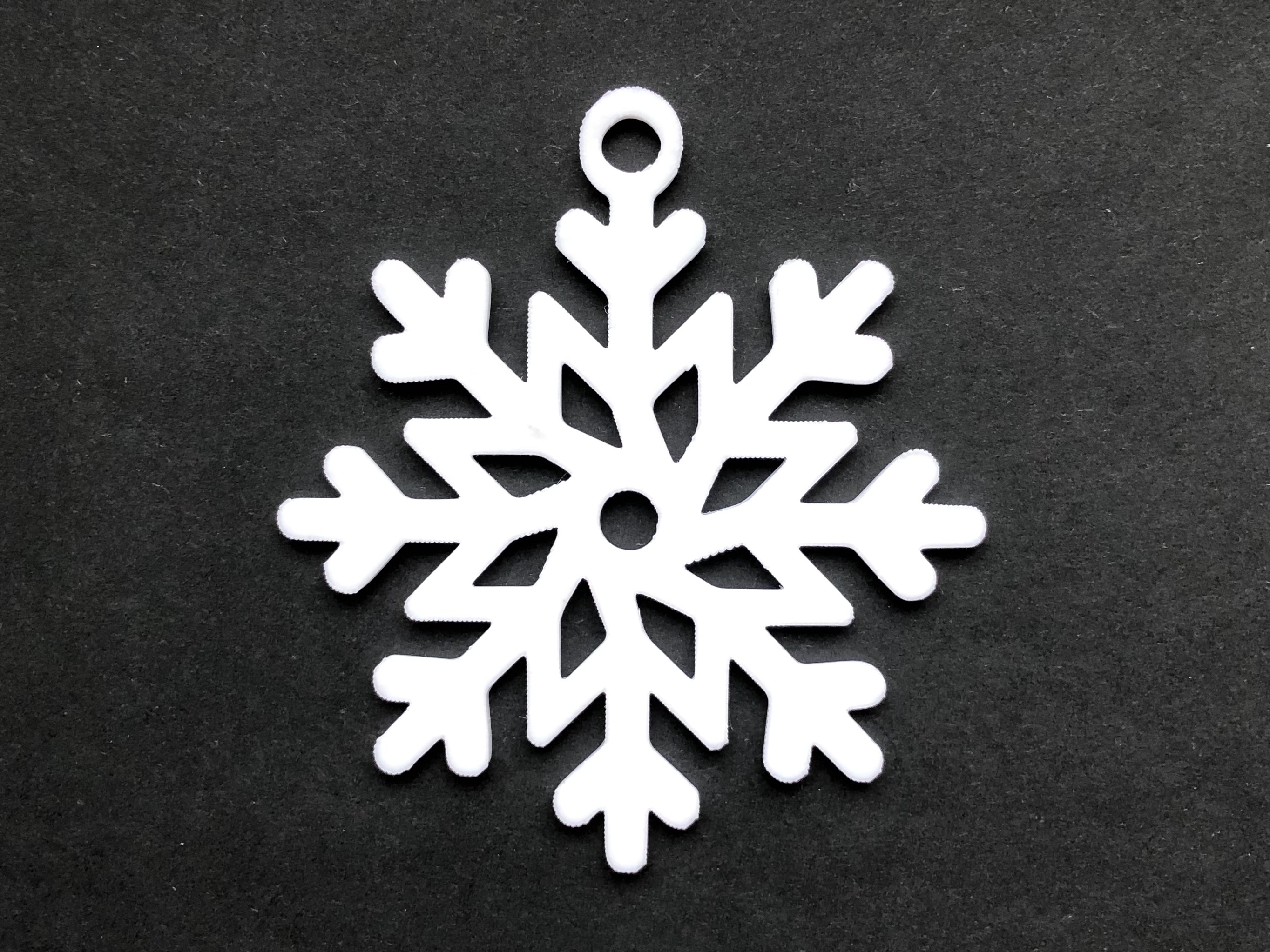 Classic Snowflake Ornament - Quick & Light Christmas Print