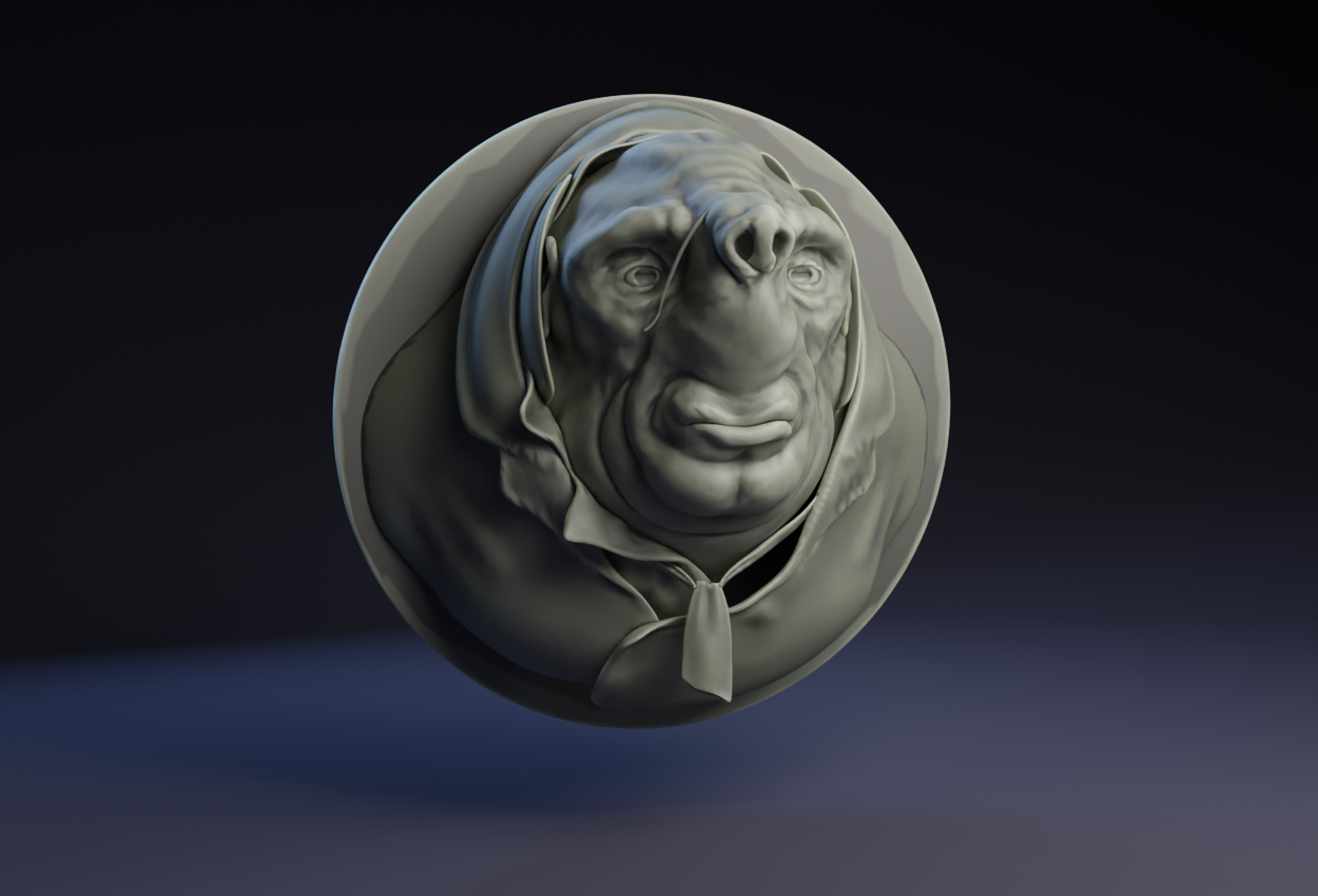 Vogon Head on Plaque : Hitchhiker's Guide to Galaxy
