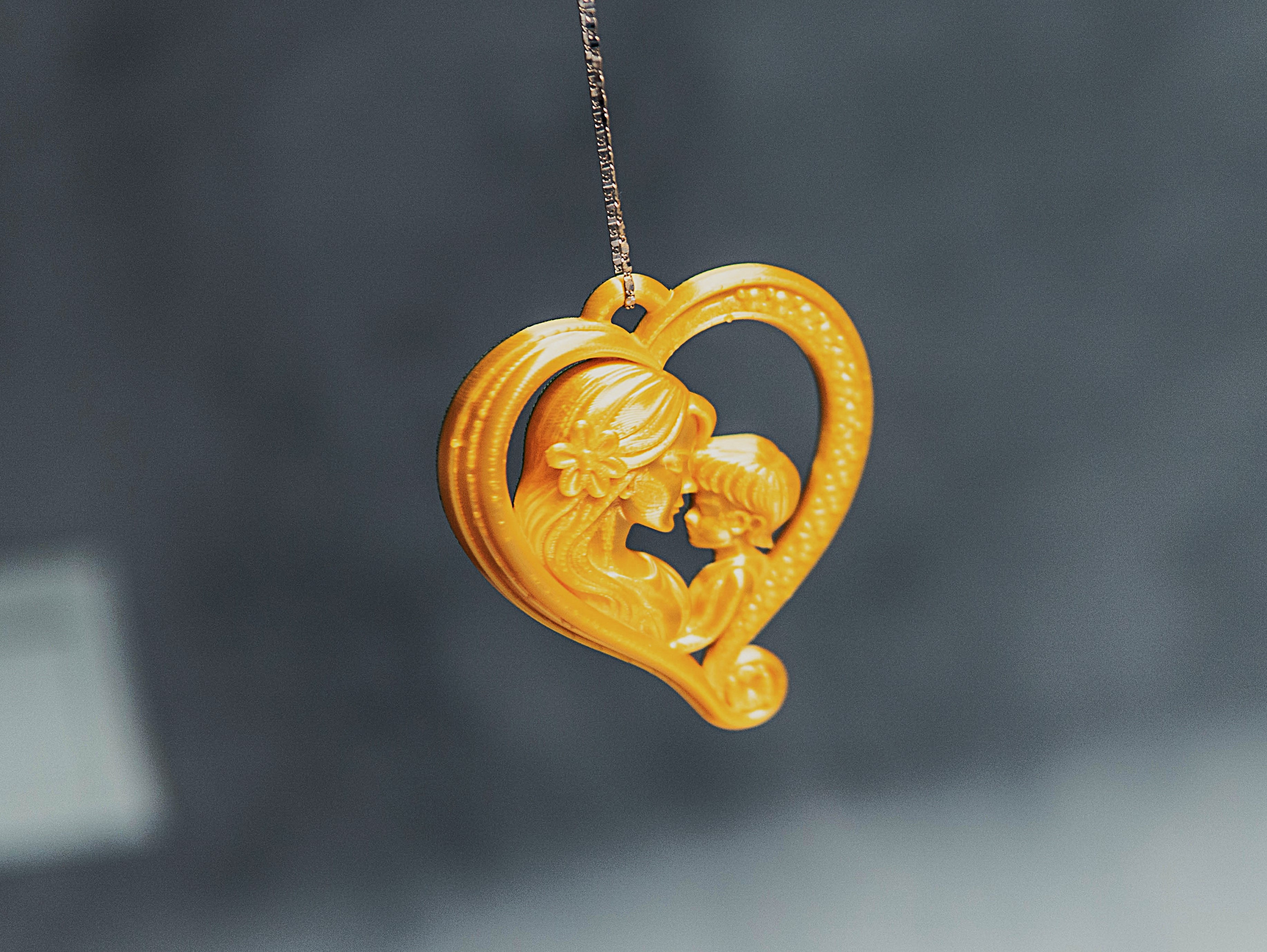 Mother & Child Heart Pendant
