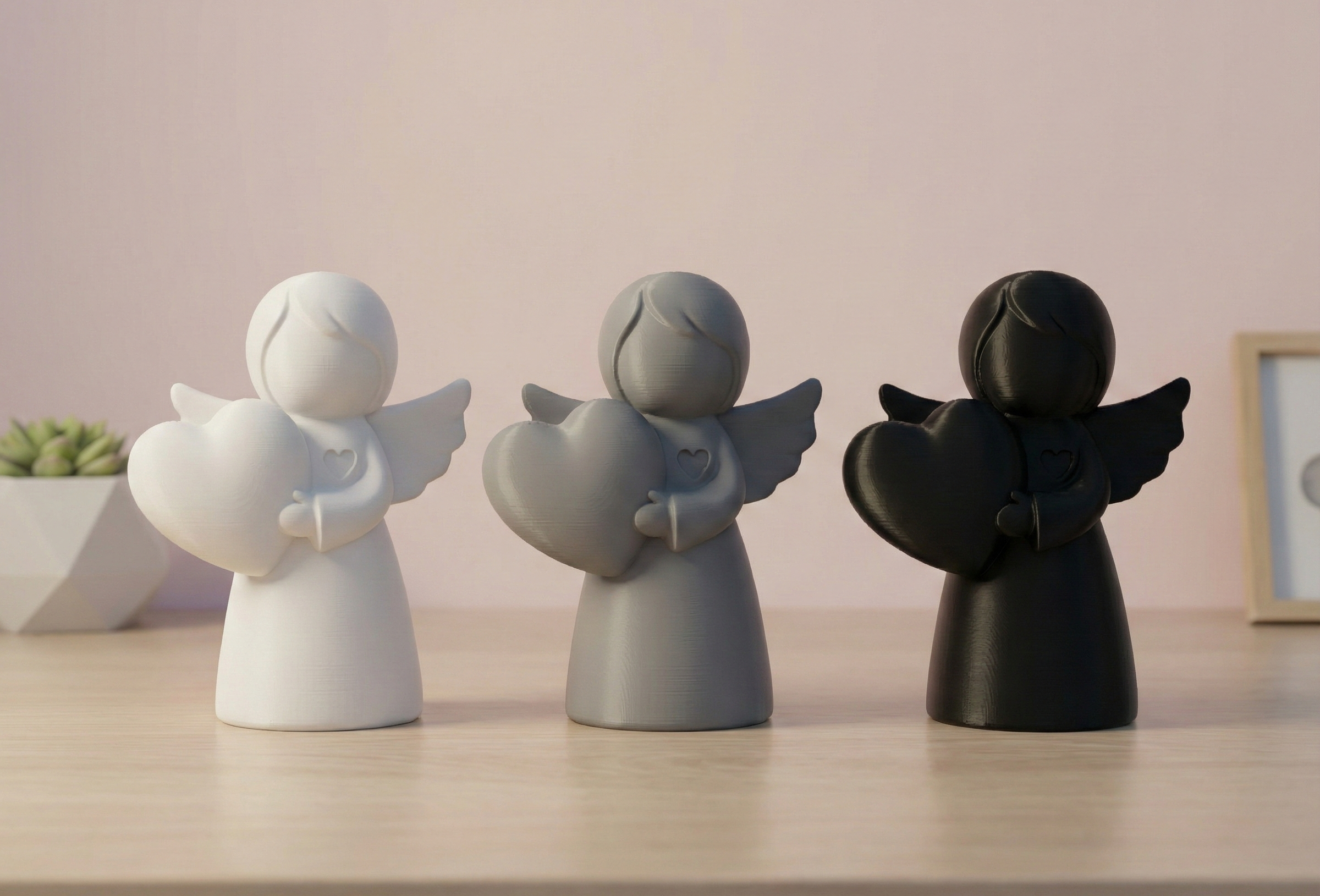 Valentine Heart Angel - Minimalist Decor