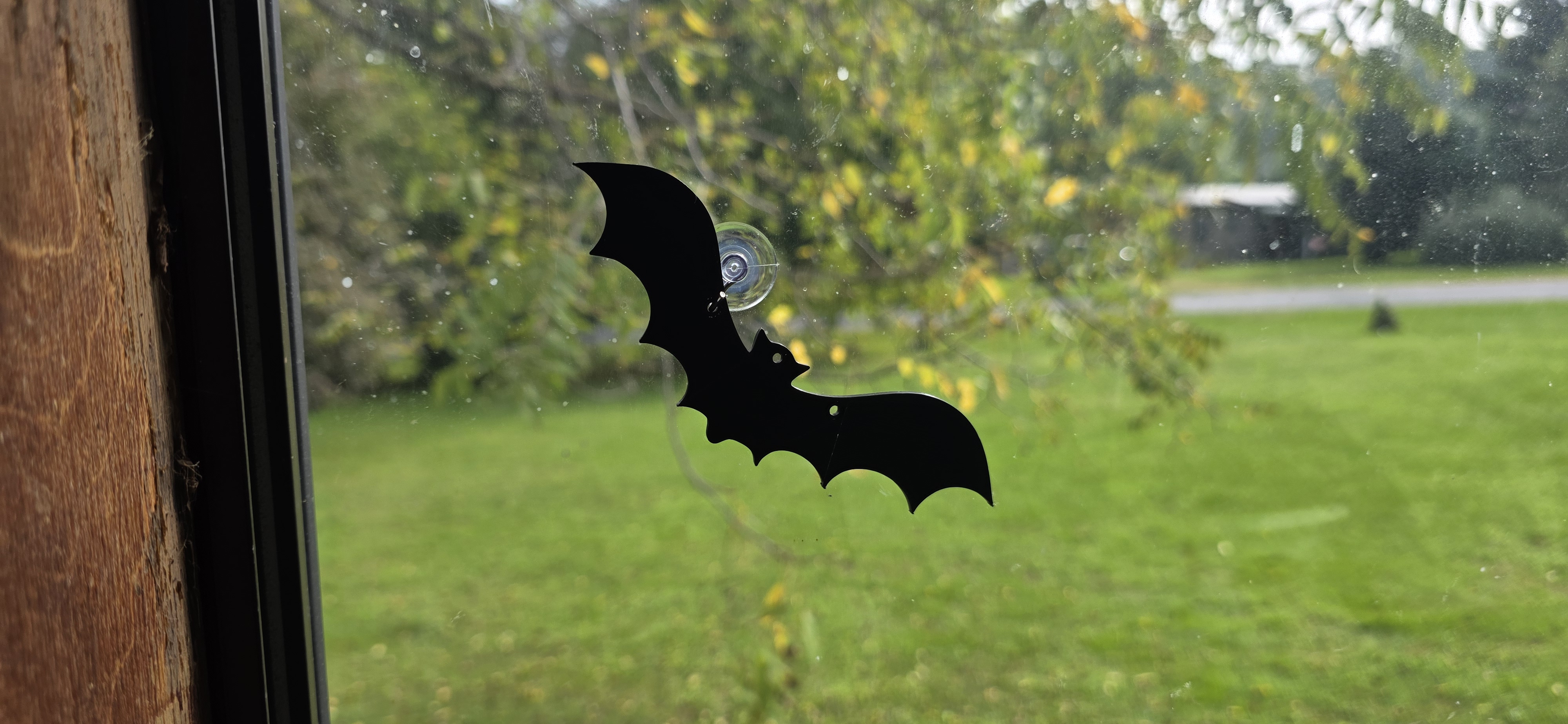 Halloween bat window decoration