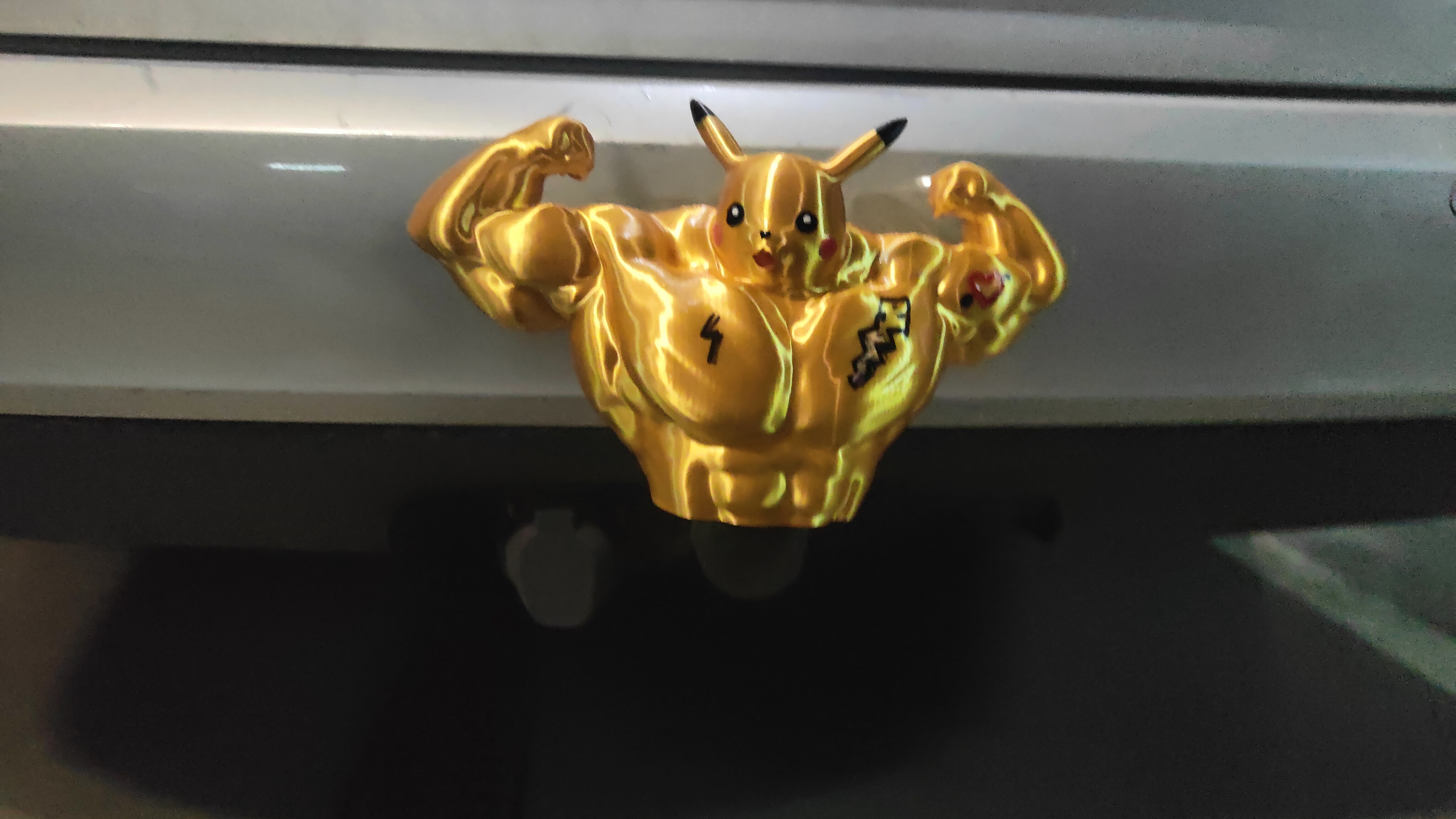 Pikachu Ultrabulking Swole - car/tow hook cover