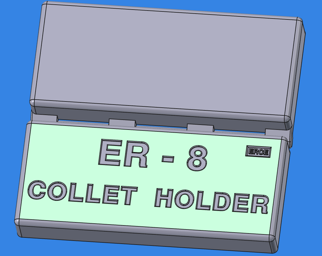 ER8 Collet Holder Box - Magnetic Lid / 3D Printable