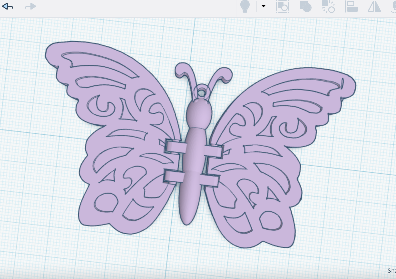 Flexi butterfly keychain