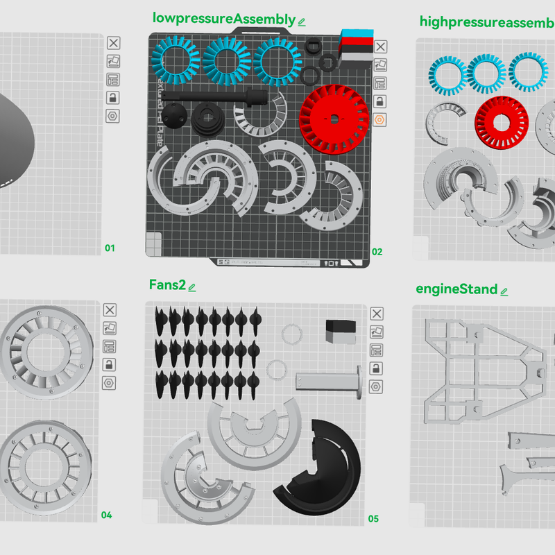 3d printable Jet engine - Propfan - no glue assembly by Dud311 ...