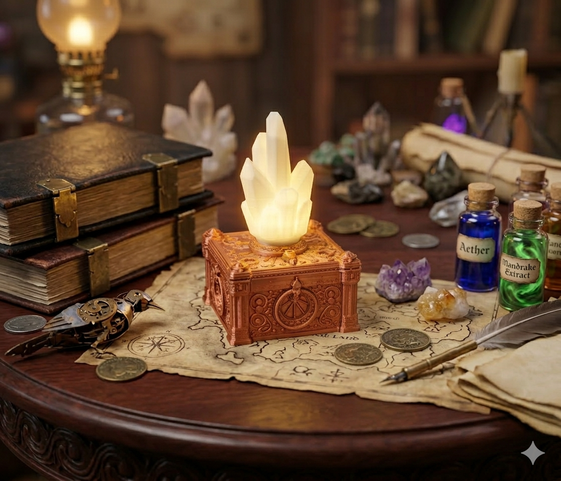 Mini crystal tea light magical box 3D model