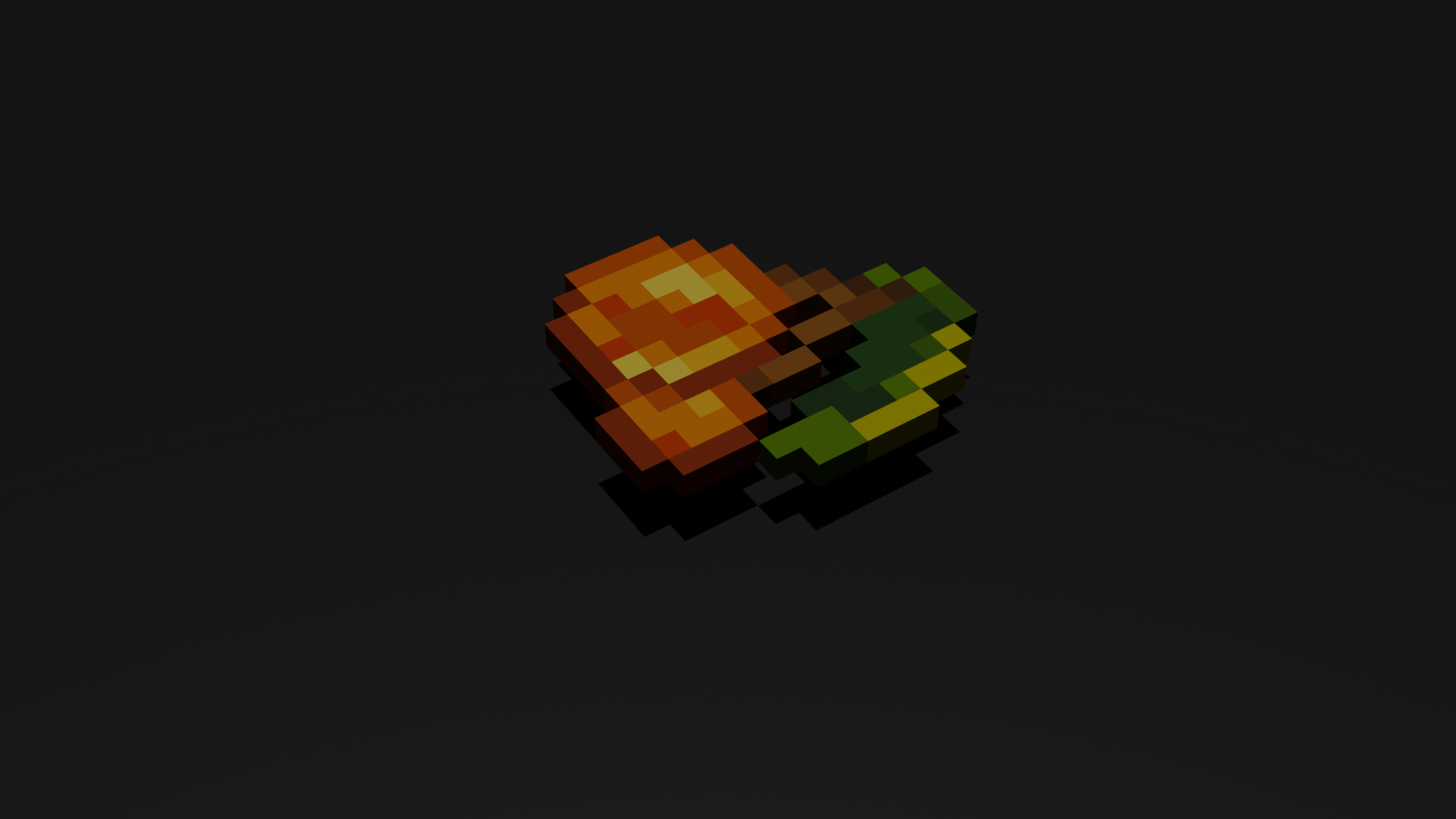 Minecraft Cherries Gold 3D Model - Voxel Fan Art STL OBJ GLB