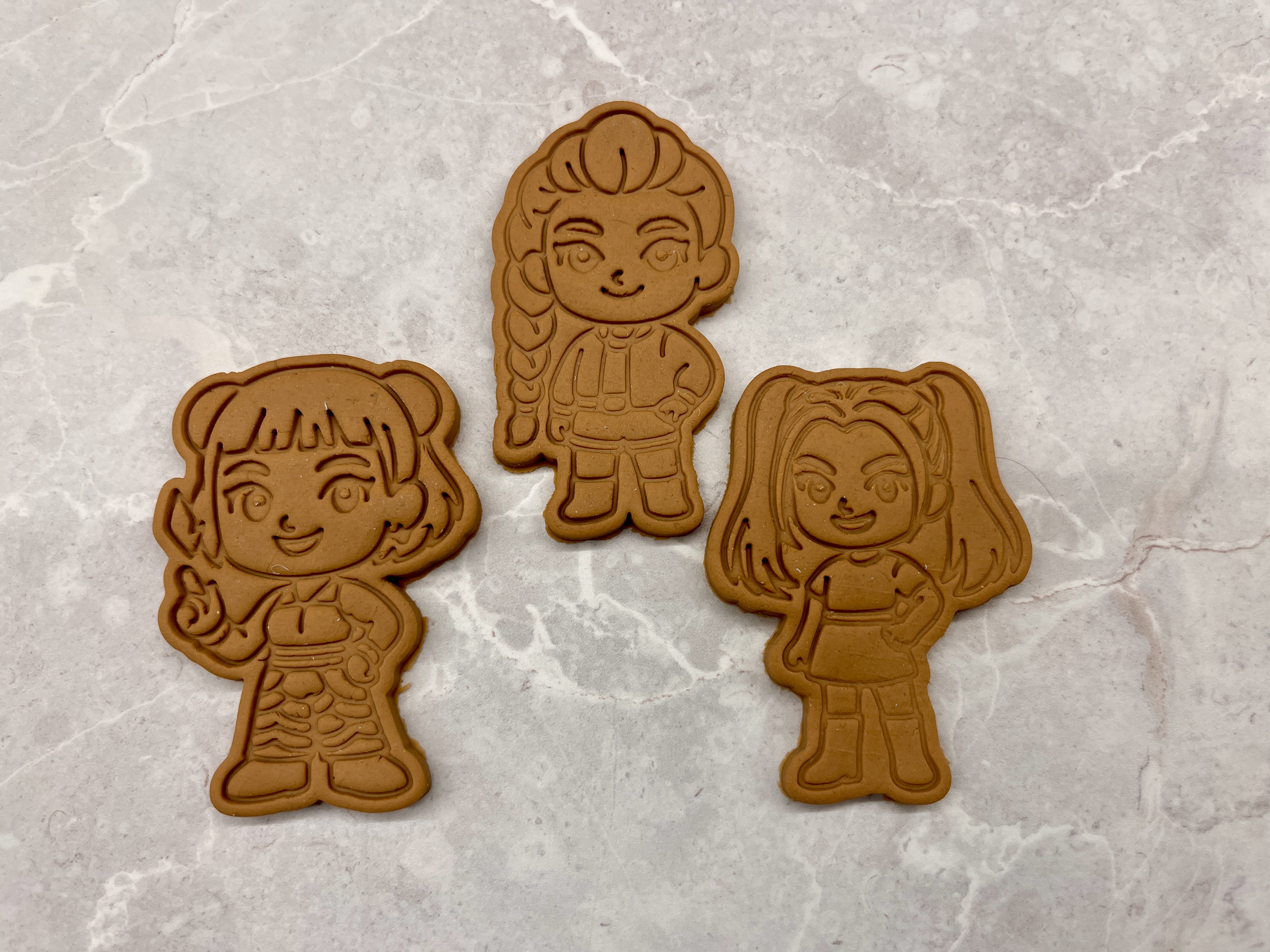 "KPop Demon Hunters" Cookie Cutter + Stamp set (3 models)