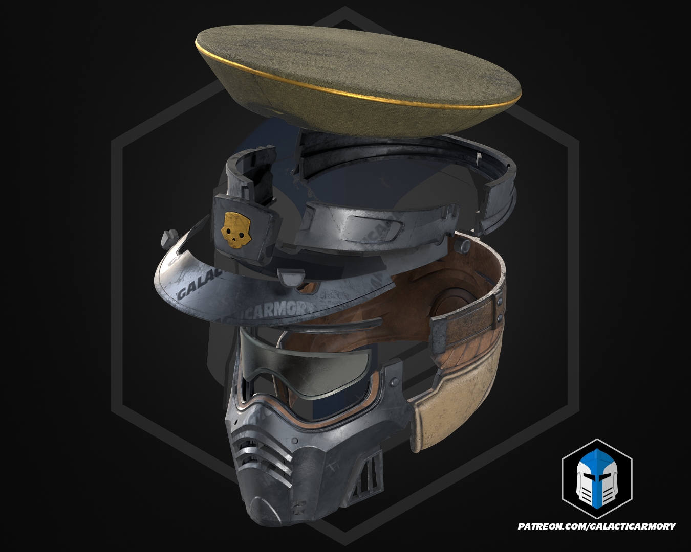 HD2 Commandant Helmet - 3D Print Files — thumbnail 2