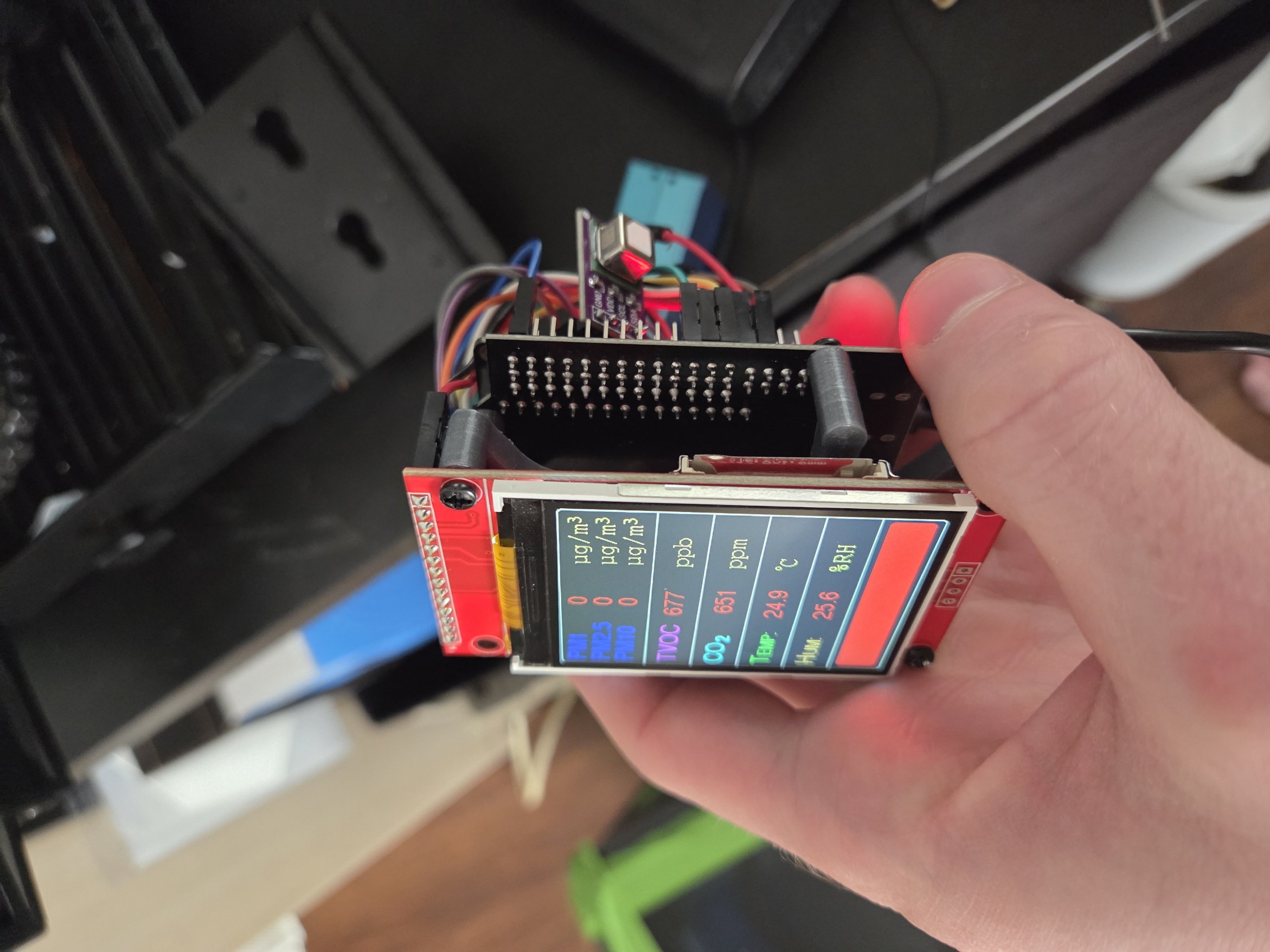 ESP32 Breakout Board Mount Backpack for 2.5 TFT Screen