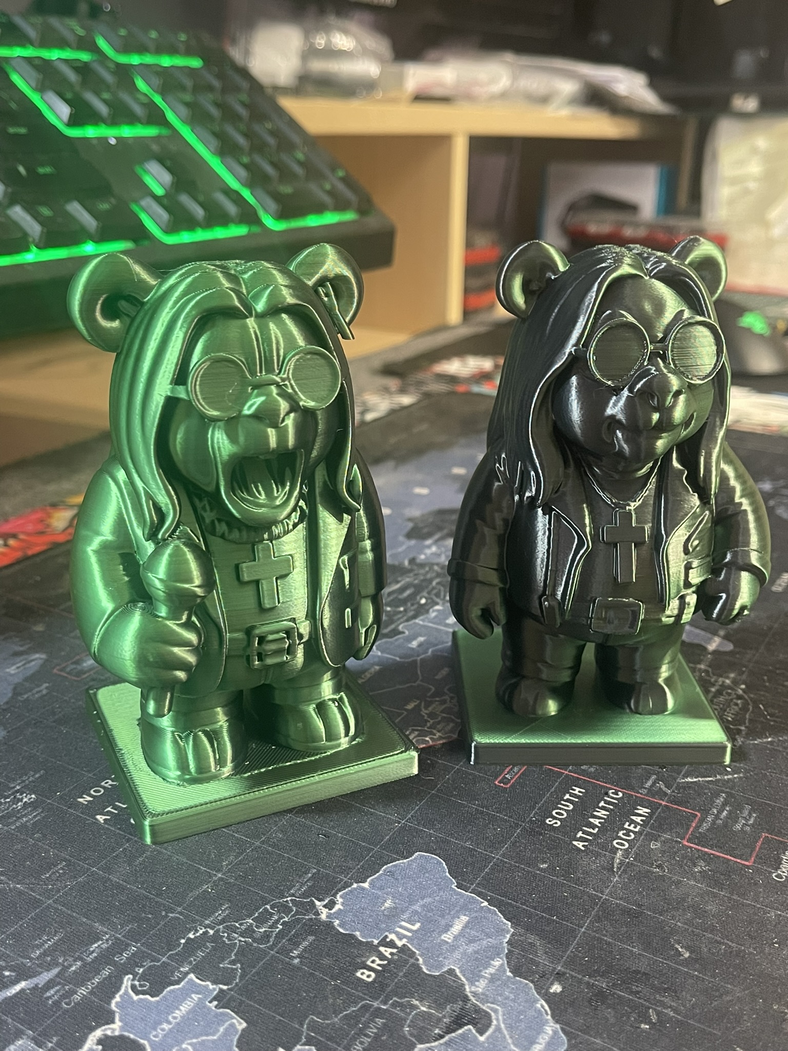 Ozzy-Inspired Cartoon-Style Pandas – Singing Duo Edition