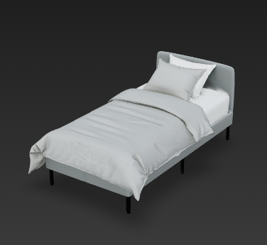 Single Bed for Architectural Modeling on Scale