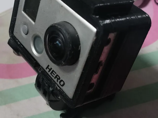Gopro HD Hero / Hero 2 Cage with Coldshoe mount