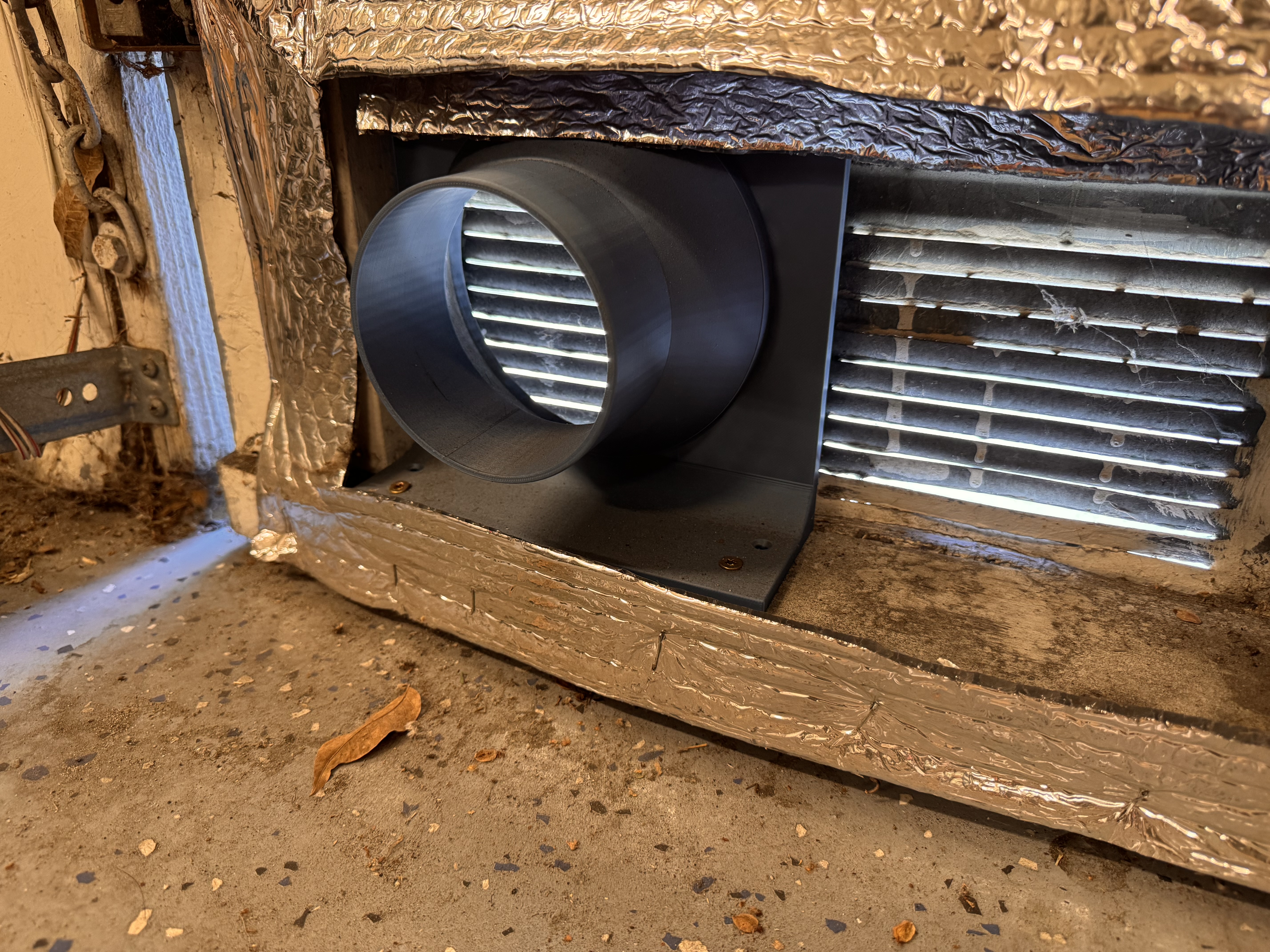 Garage Door Duct - 4 inch