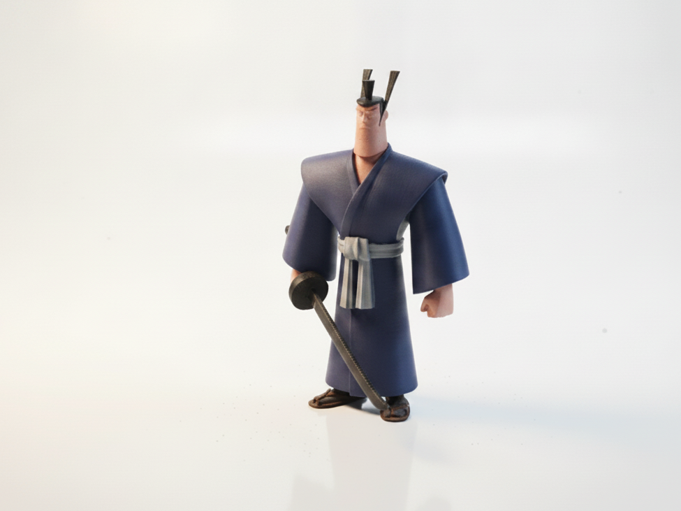 Samurai Jack Figurine Cartoon Animation 3D Printable