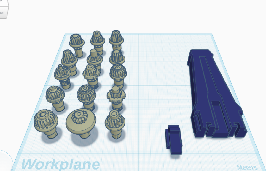 all of the beyblade X accessory's needed 3D model