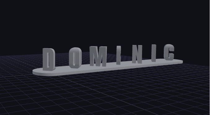 3D text filp Dominic L