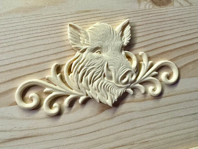 relief set wild boar animal symbol model