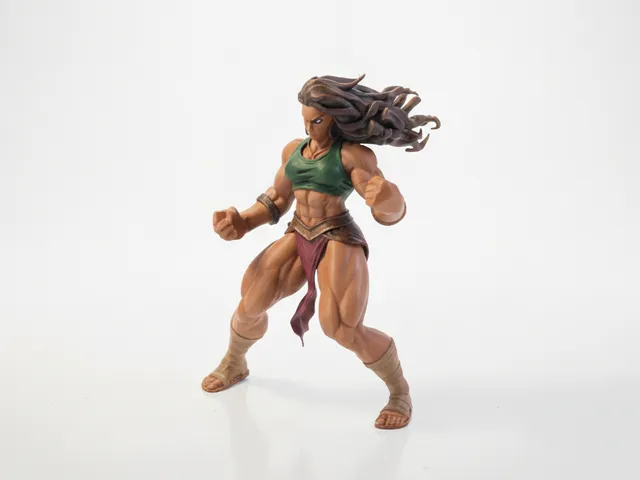 Strong Lady Figurine Female Character 3D Printable