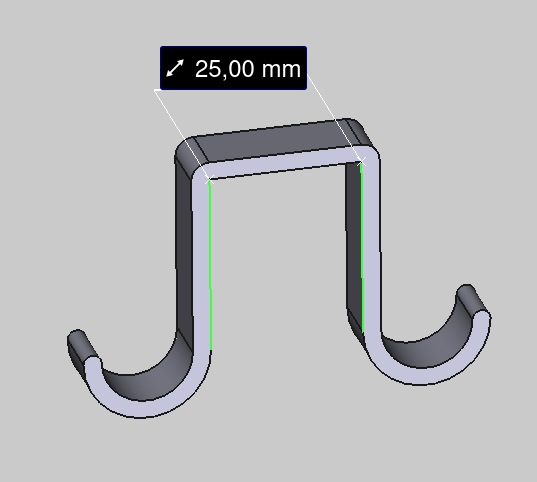 Doppel-Haken für Pössl Klapp-Bad (25 mm)