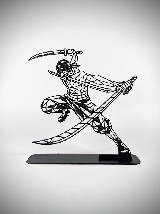 Low Poly Geometric Roronoa Zoro - One Piece