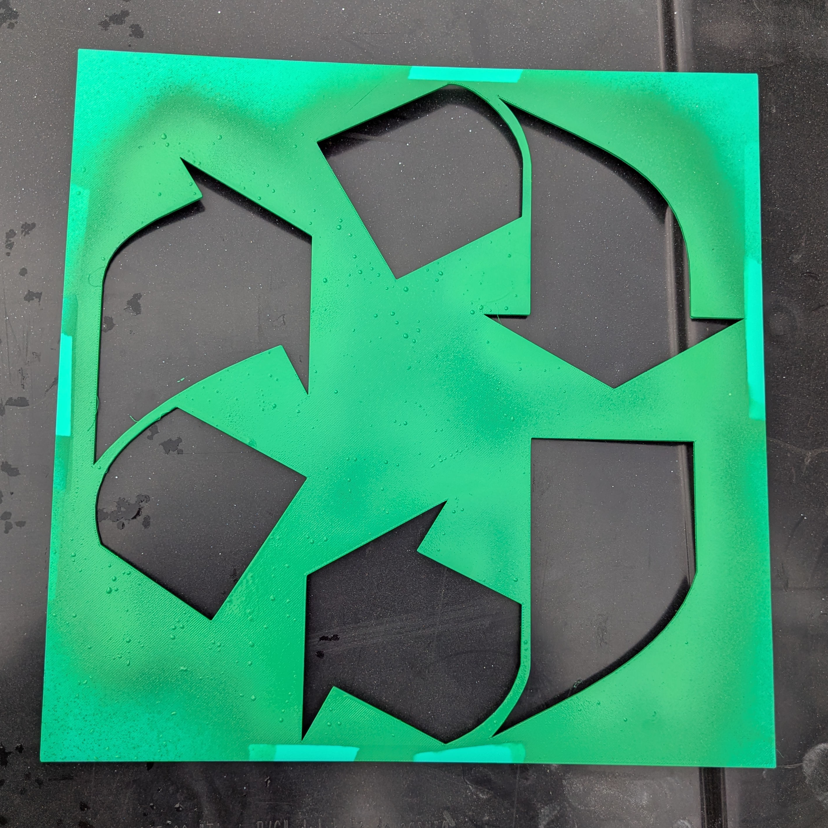 300mm Square Recycling Stencil