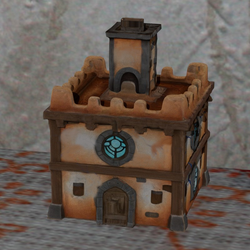 Simple easy casle tower Nosupport Easypaint