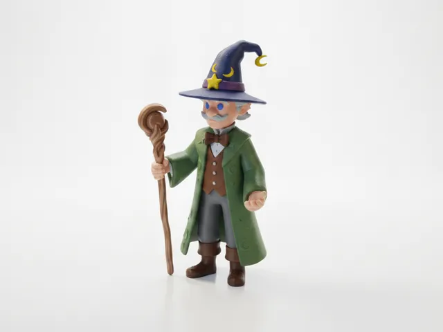 Wizard Figurine Fantasy Mythology 3D Printable