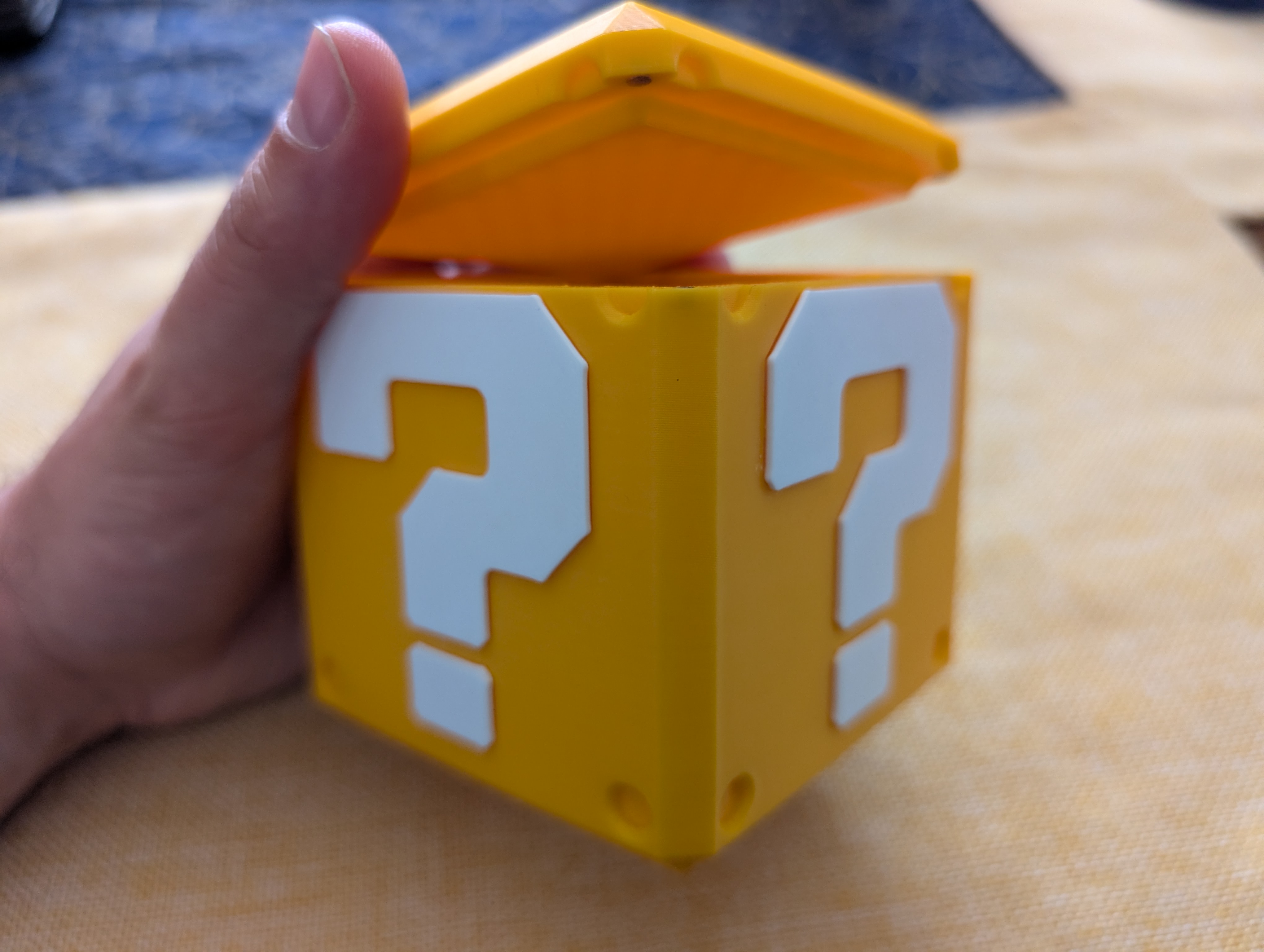 Mario Question Mark Block Box w/ Magnetic Lid