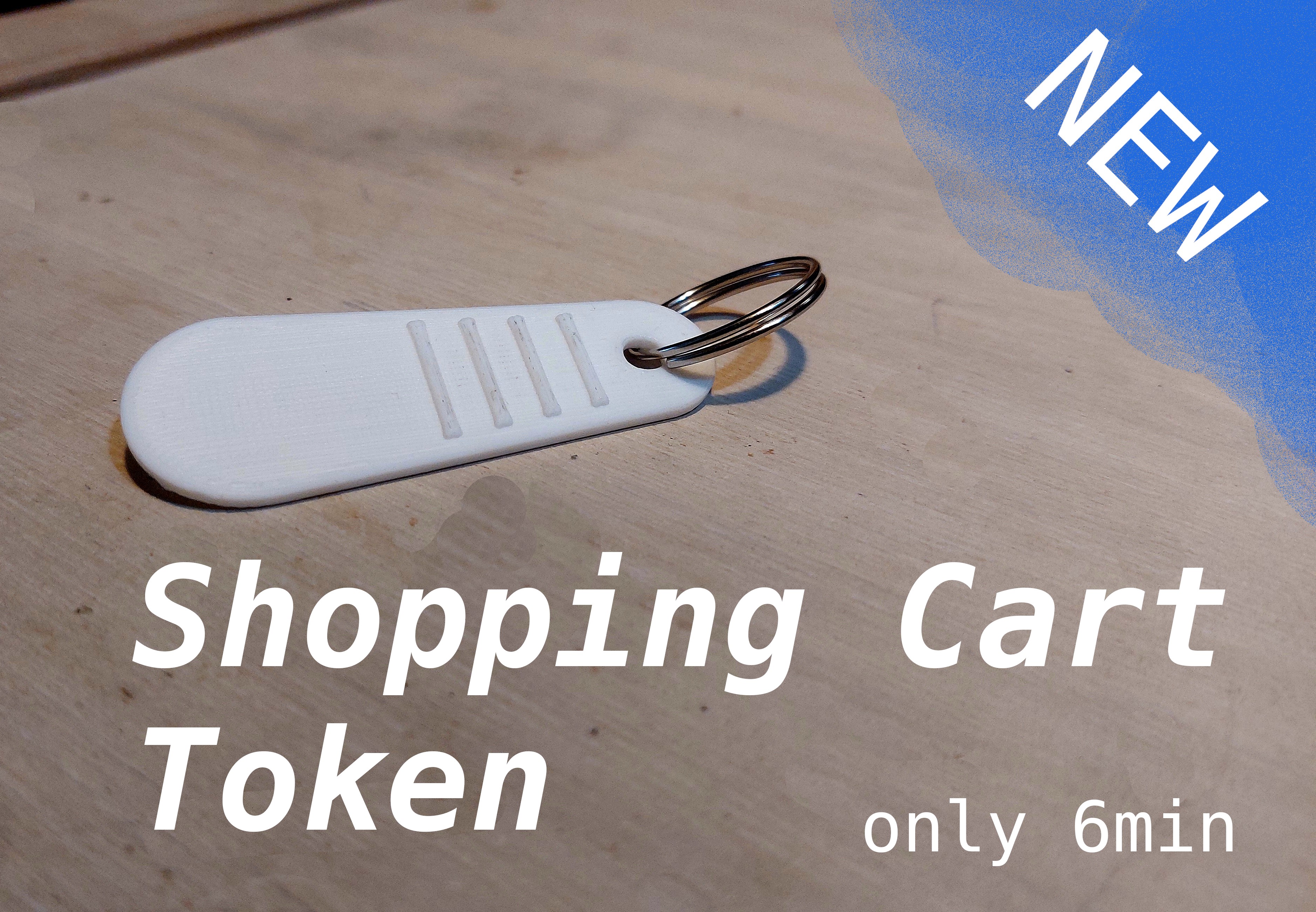 Quick-Release Shopping Cart Token | Ergonomischer Einkaufswagen-Chip (Removable)