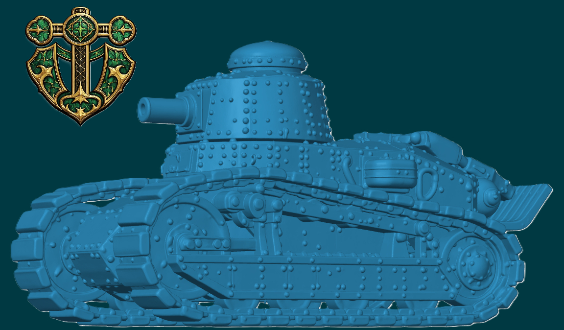 WW1 French Renault Light Tank 3D model by KamikazeRed