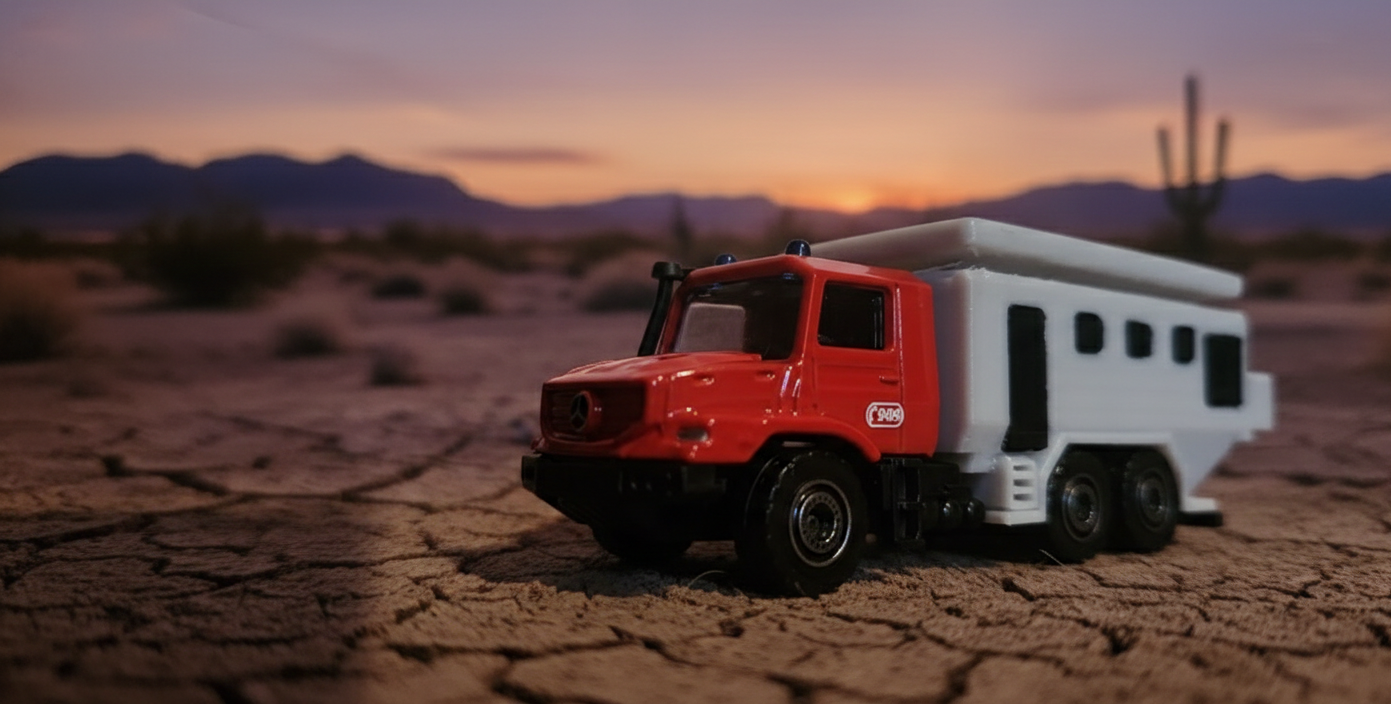 Majorette Mercedes Zetros Camper Mod
