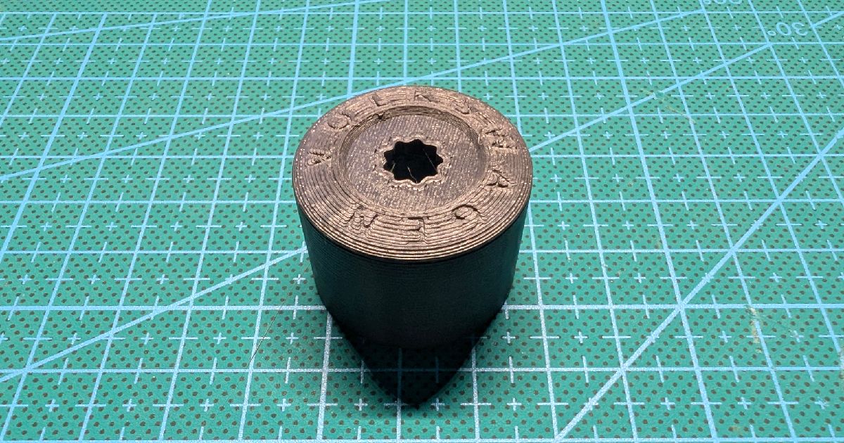 Nut safety bolt cover 17mm VOLKSWAGEN by bendy | Download free STL model | Printables.com - 3D model önizlemesi
