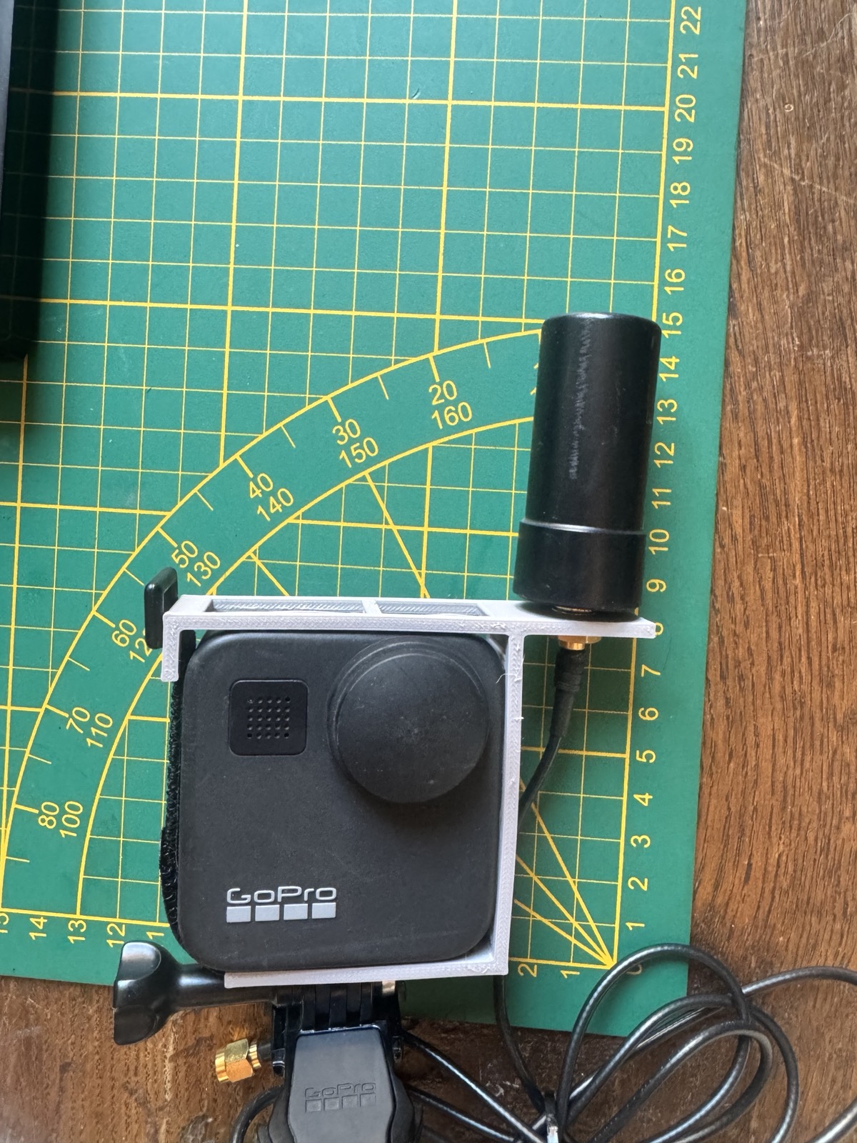 GOPRO MAX external RTK Antenna Sparkfun holder