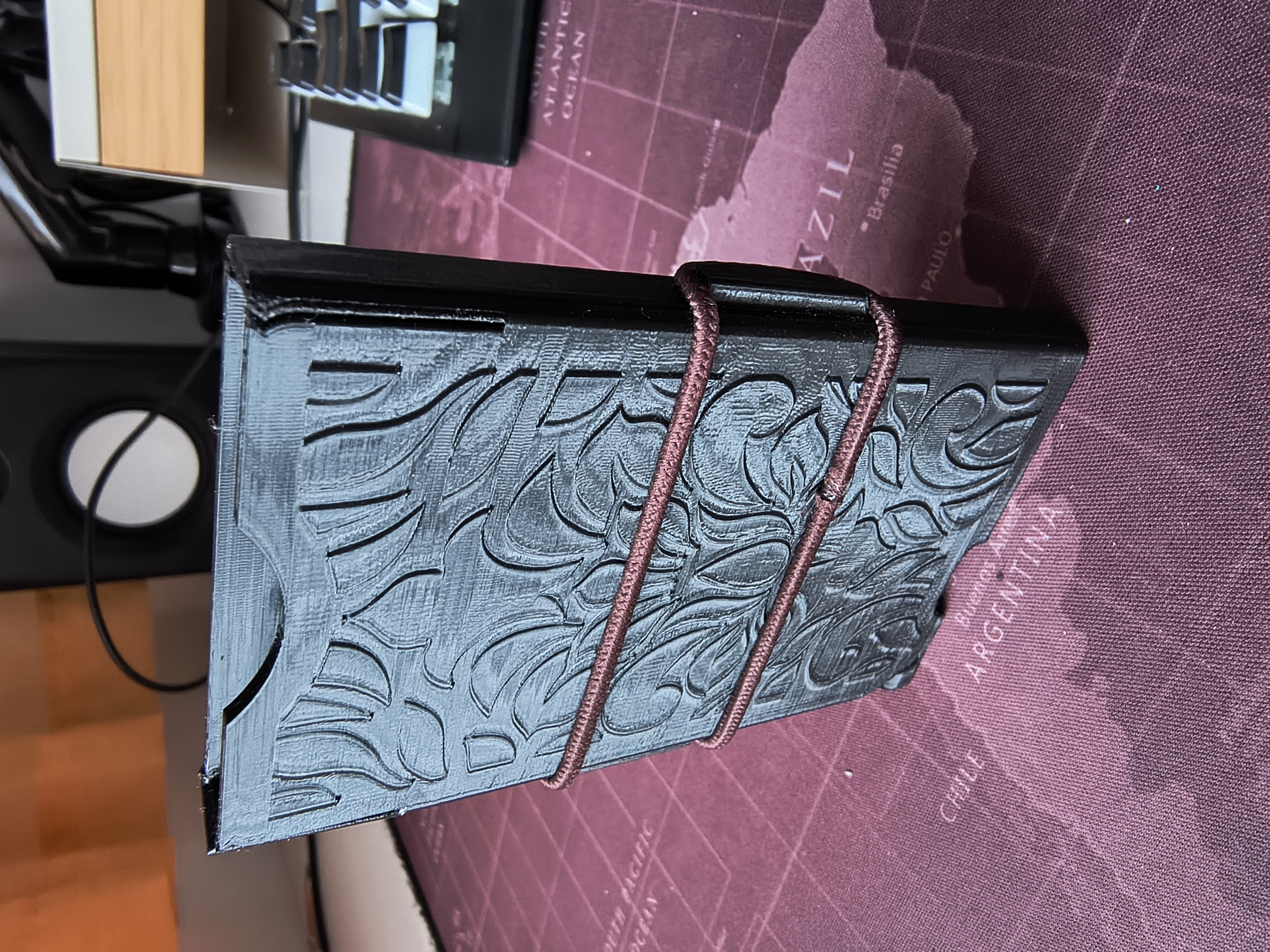 Slim Popup Wallte (print in place) with cash rubber band