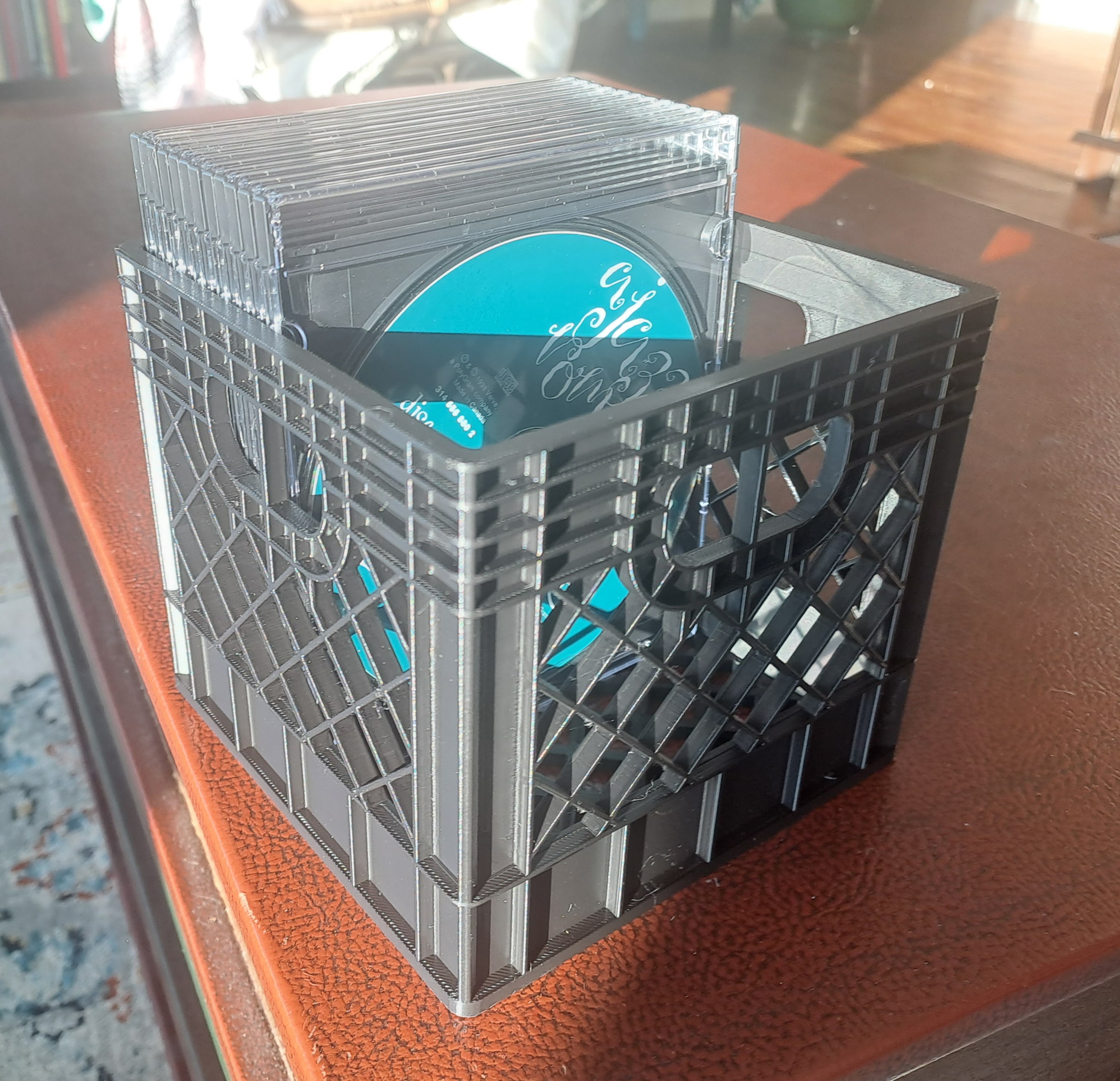 Milk Crate for CD Storage