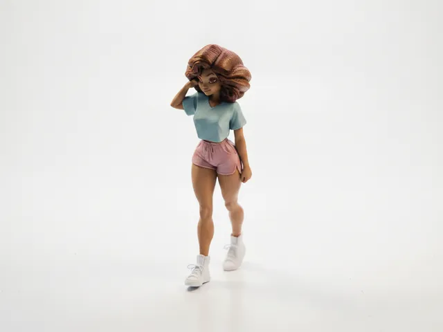 Baseball Girl Figurine Female Sports 3D Printable