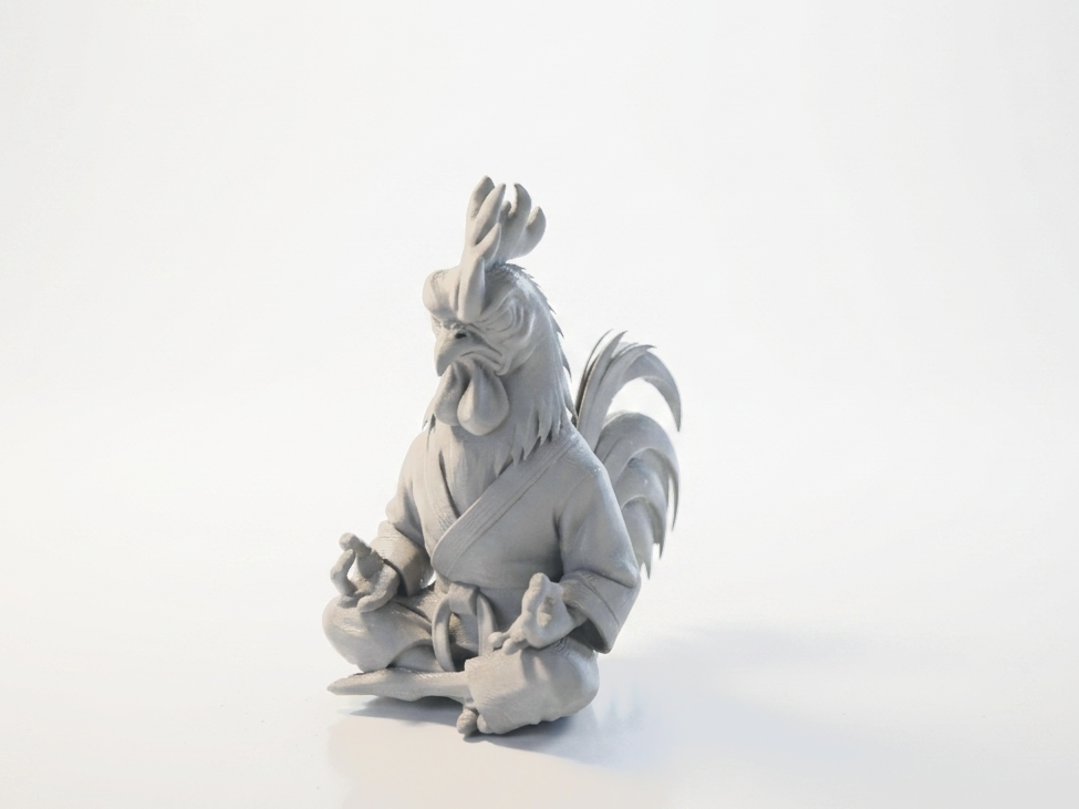 Meditating Rooster Figurine Animal 3D Printable