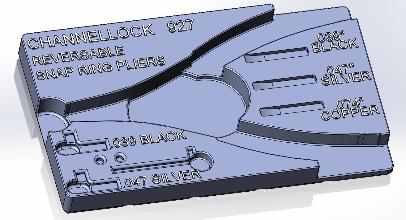 Channellock Snap Ring Plier Gridfinity Tray