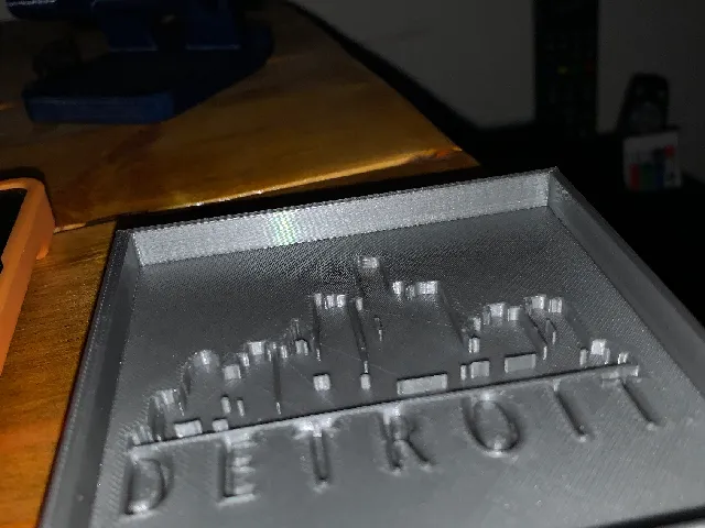 Detroit city skyline coaster