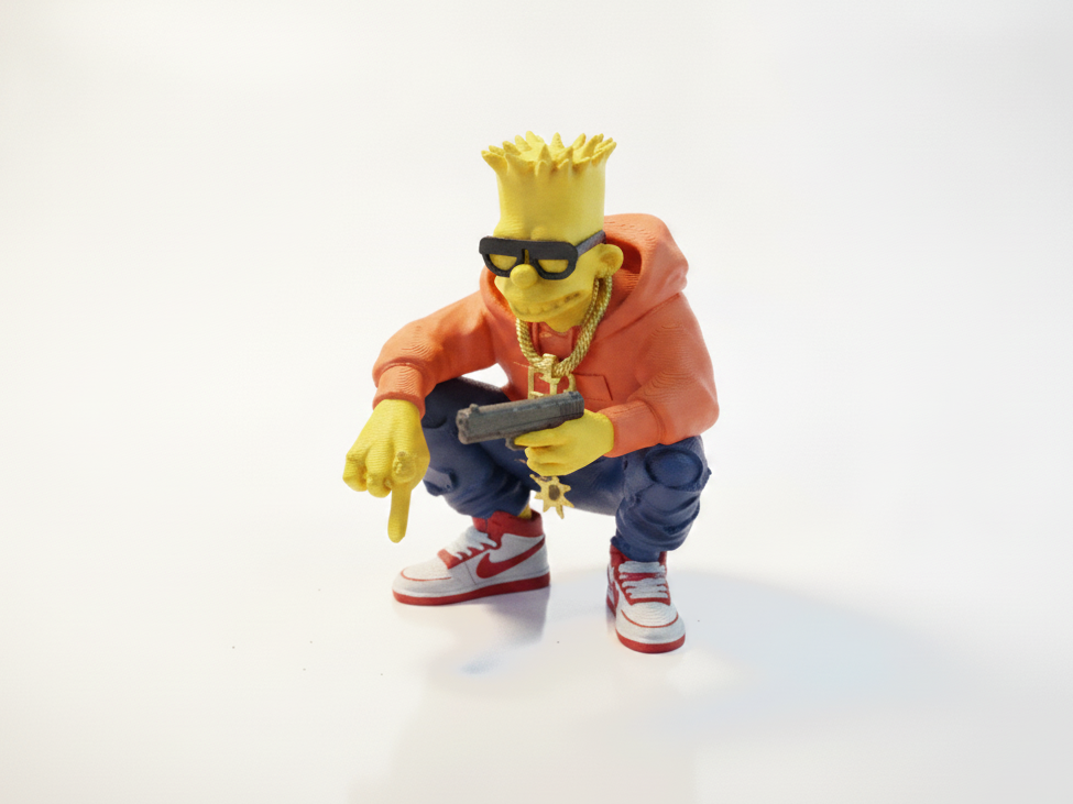 Bad Boy Bart Figurine Cartoon Character 3D Printable