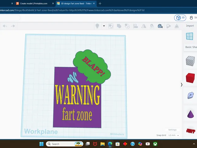 Fart Zone sign
