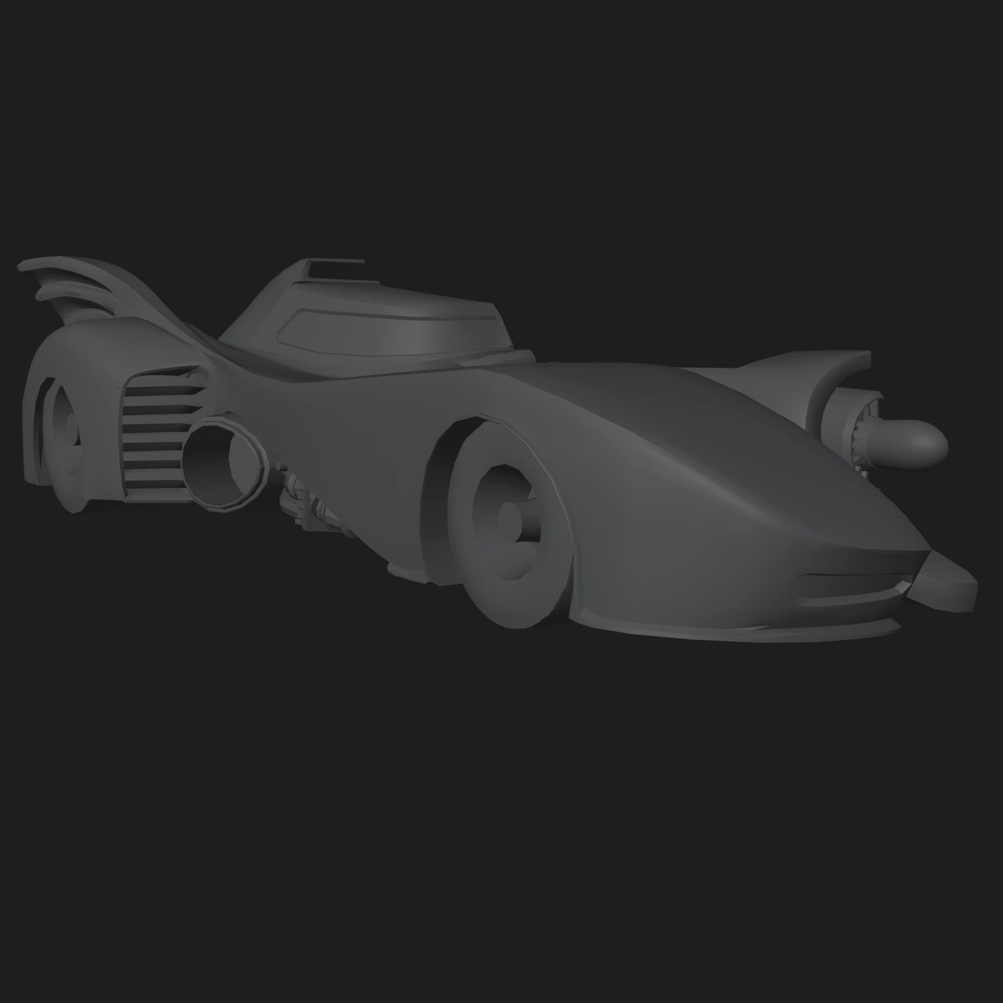 Miniatura 5 do modelo 3D Batmobile 1990s Wall-mounted