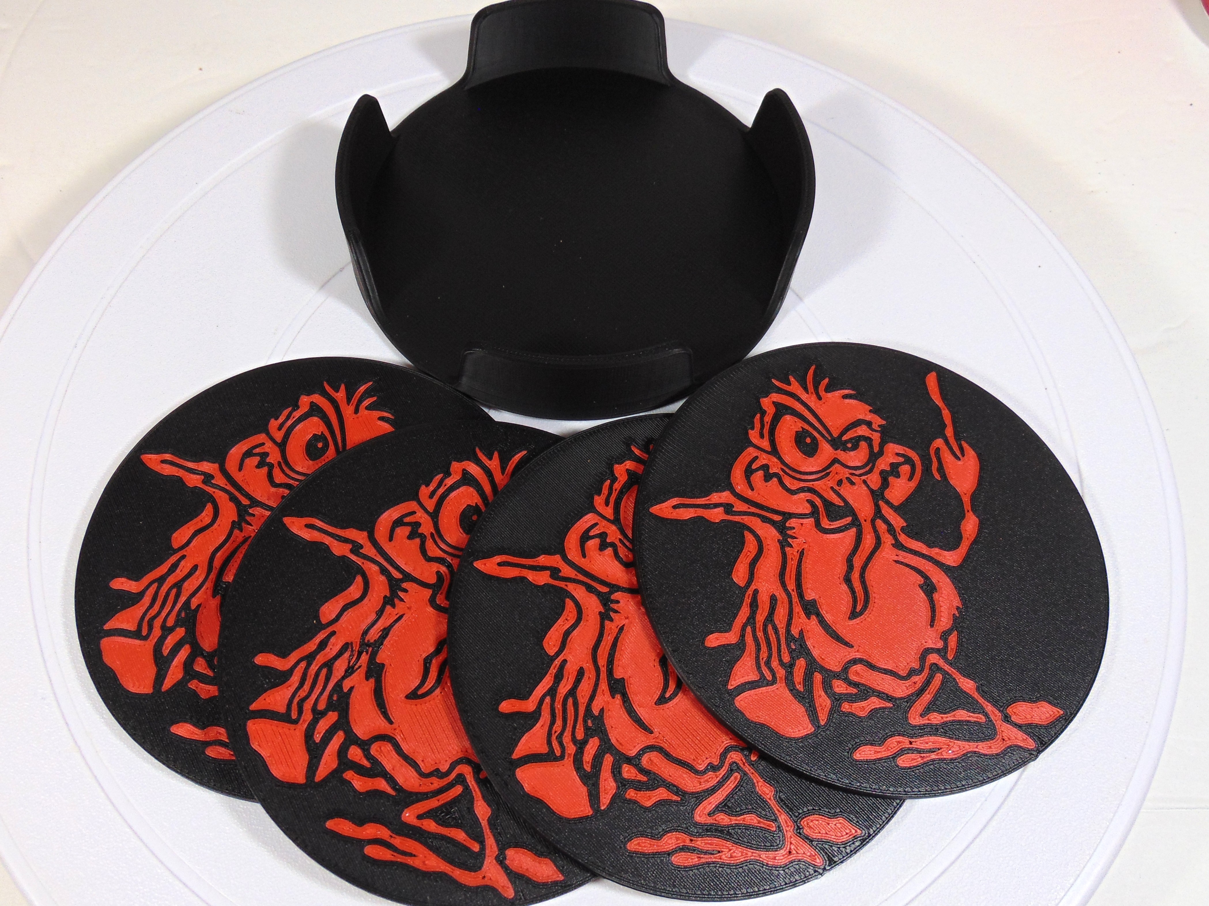 AC/DC Fly On The Wall Coaster Set With Holder 100mm Tribute
