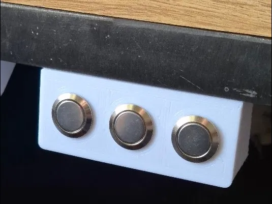 Under Desk 3 Button Holder