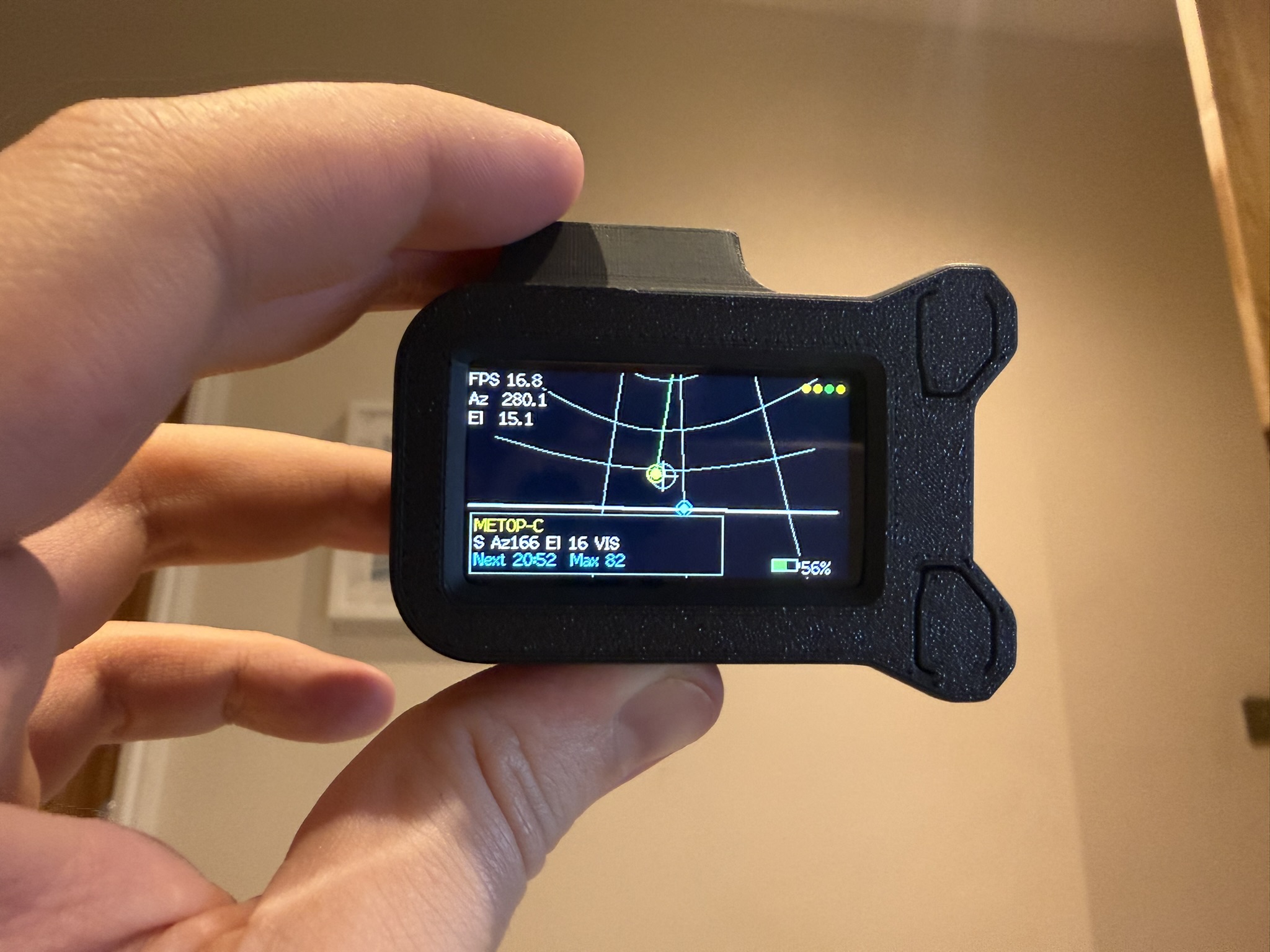 3D-POV Gyro Satellite Tracker with GPS