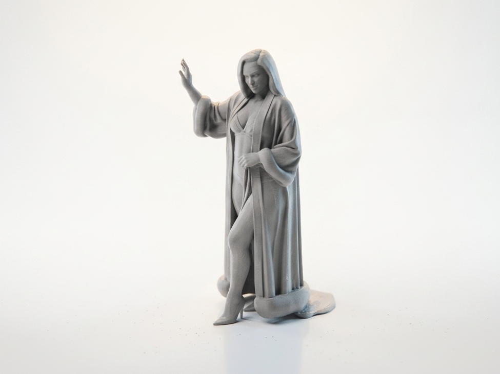 Elegant Hooded Figure Female Statue 3D Printable