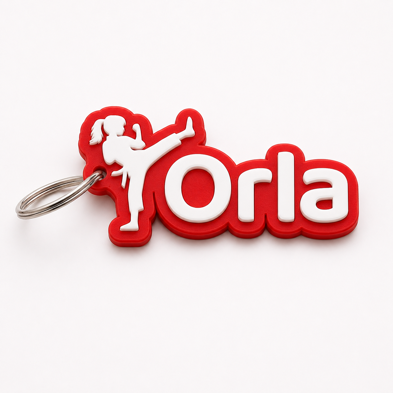 Orla's karate keychain