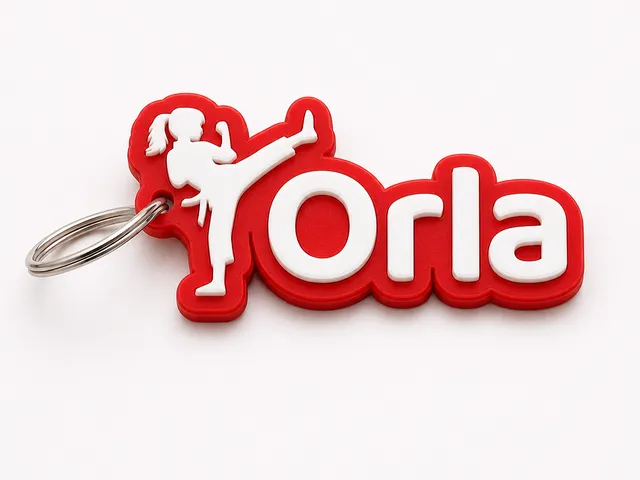 Orla's karate keychain