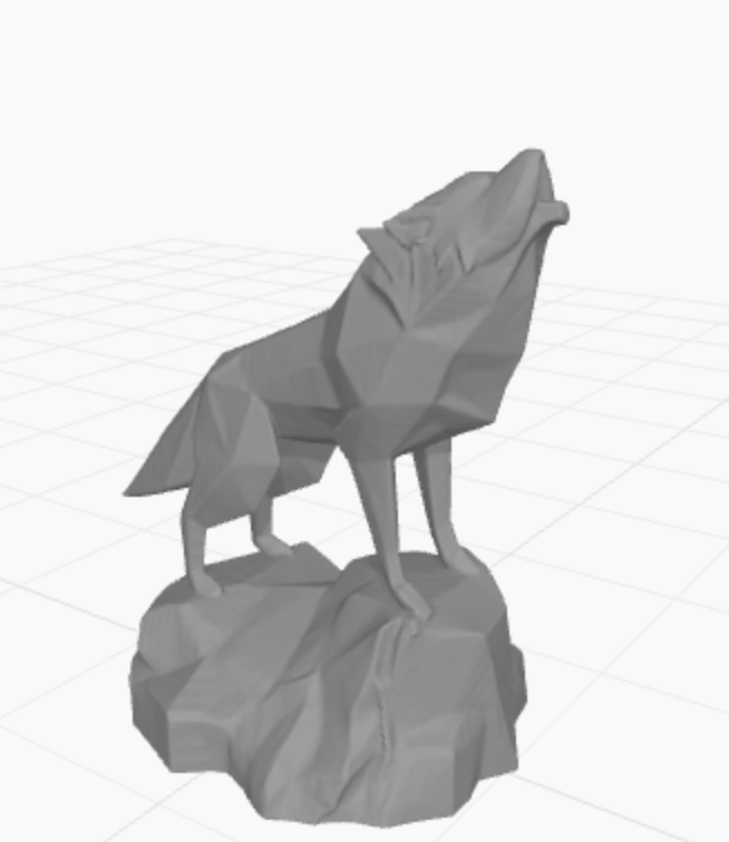 Low poly howling wolf!